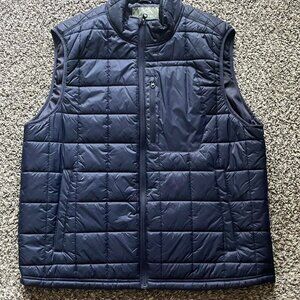 Navy Blue St Johns Bay Puffer Vest with Zippered Pockets, Men's Large, Thermal